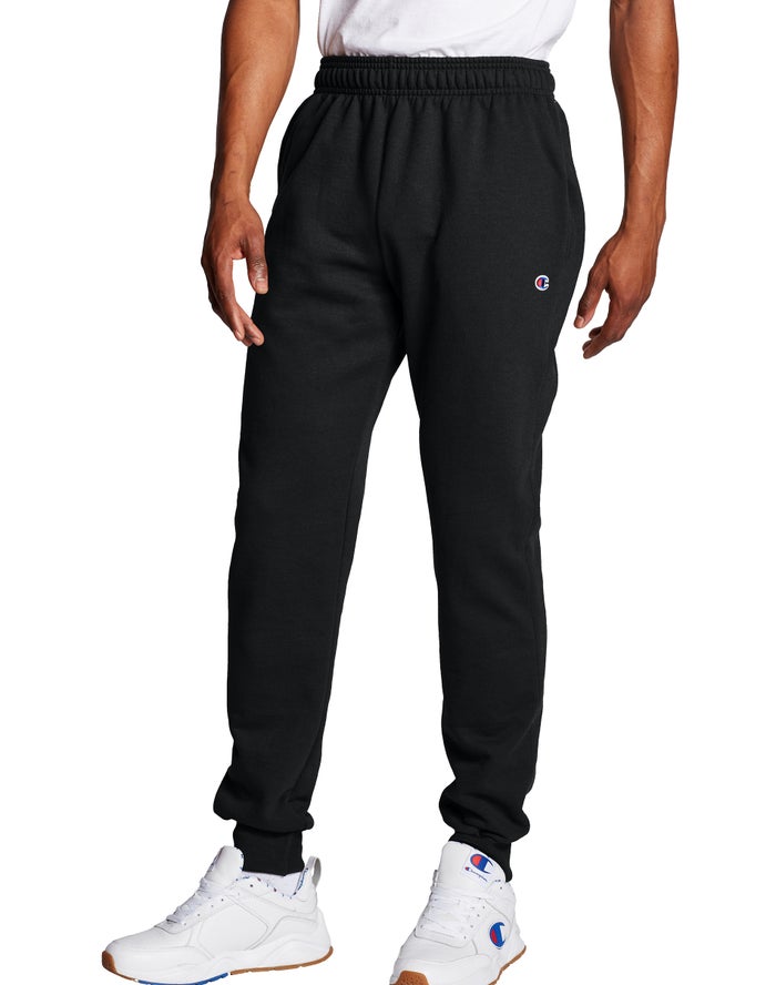 Champion Powerblend Fleece Erkek Joggers Siyah ( OJIFPY679 )